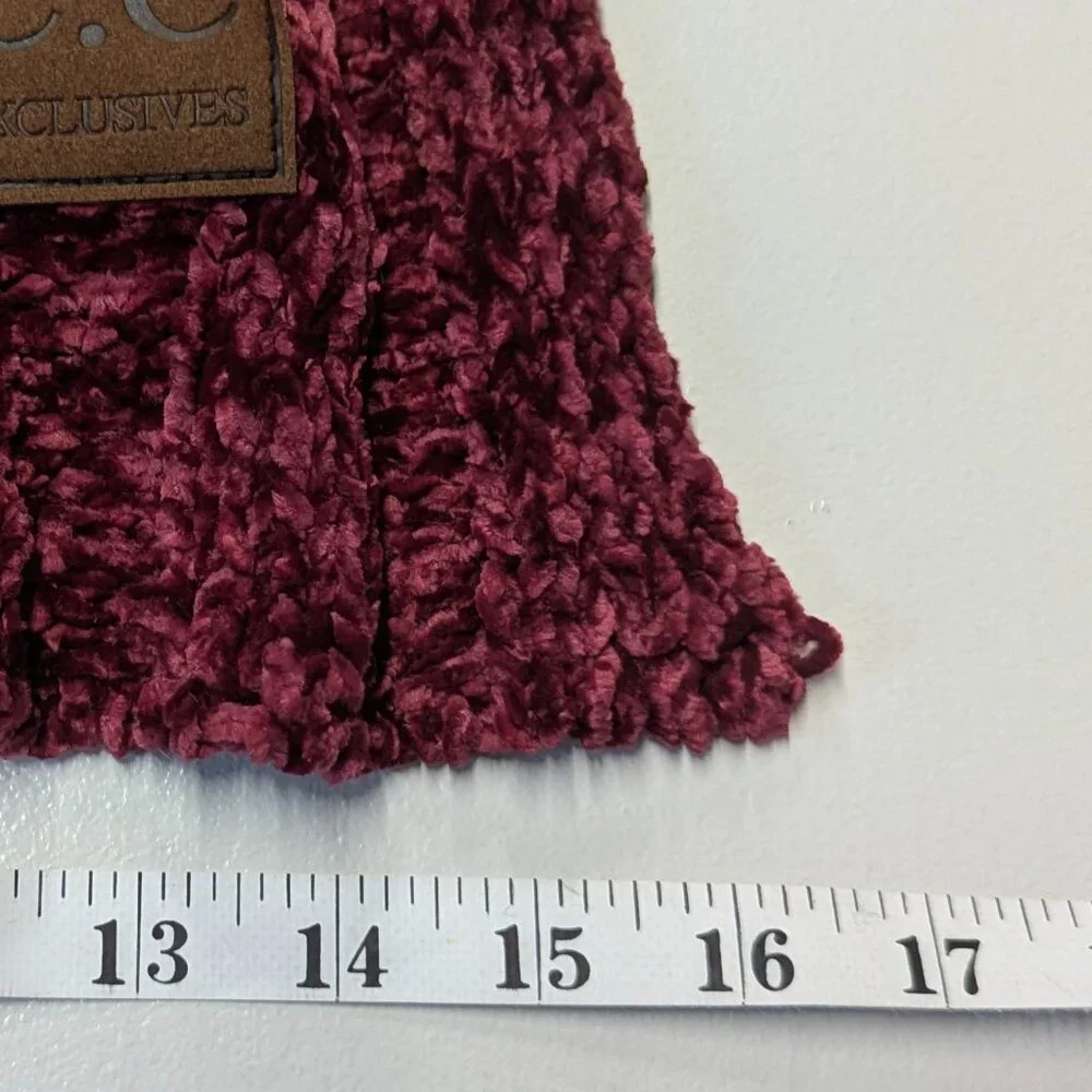 C.C Exclusives Heathered Wine Chenille Scarf